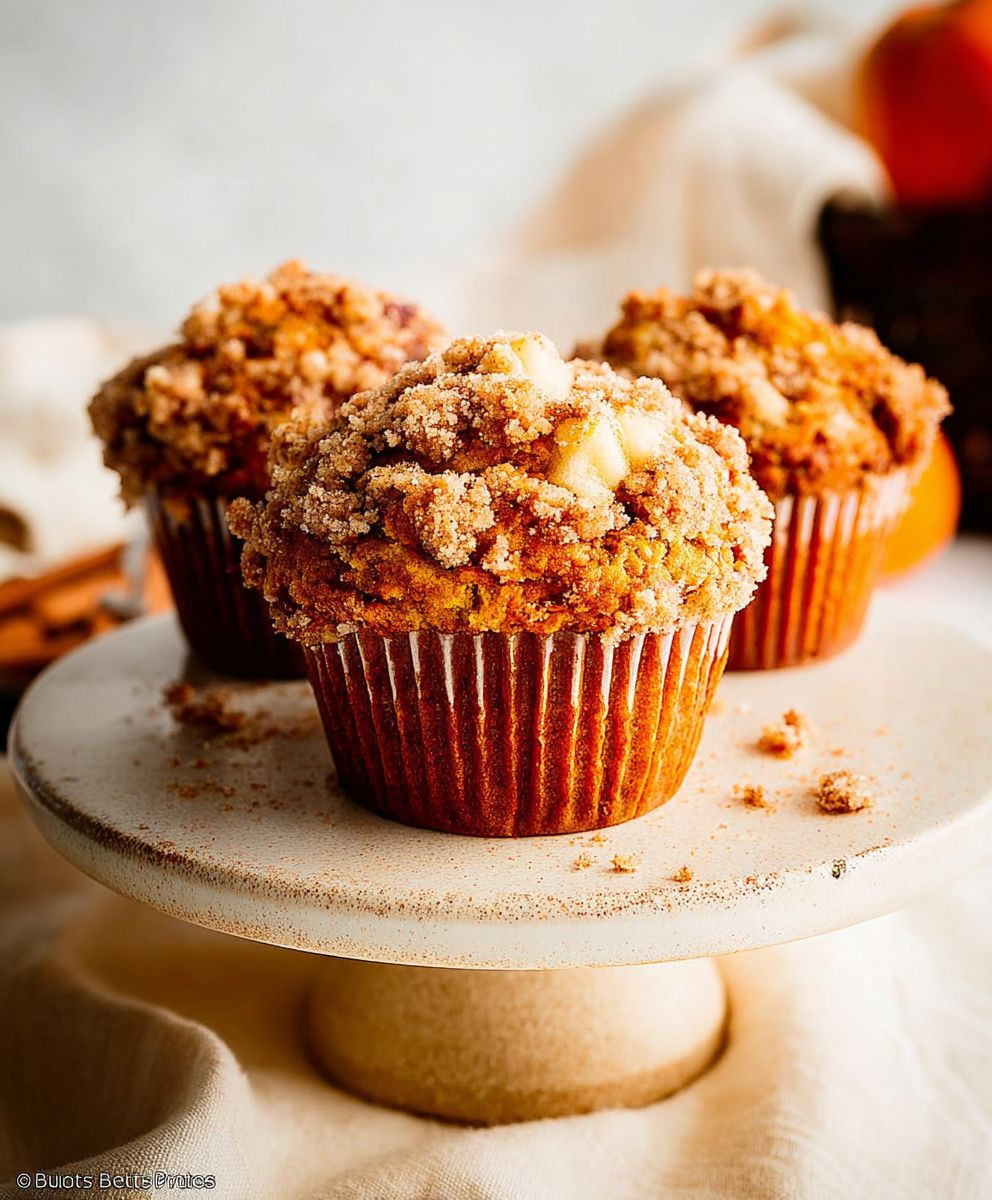 Apple Pumpkin Streusel Muffins