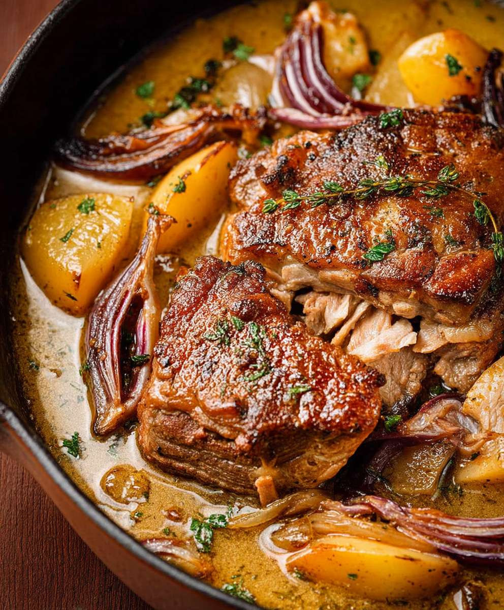 Apple Cider Braised Pork