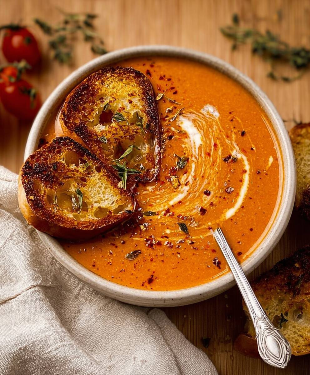 Roasted Garlic Tomato Soup