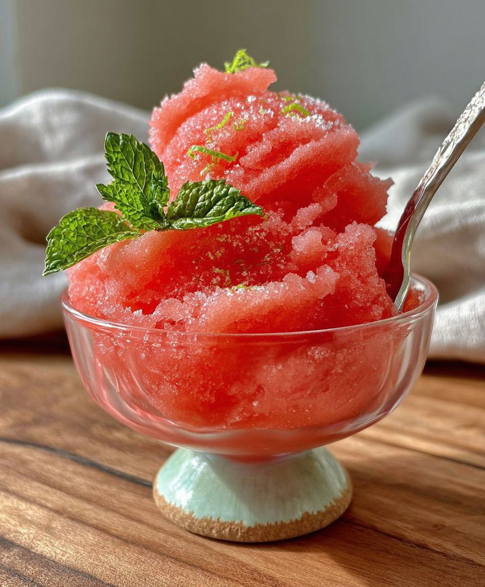 Watermelon Sorbet Easy Homemade