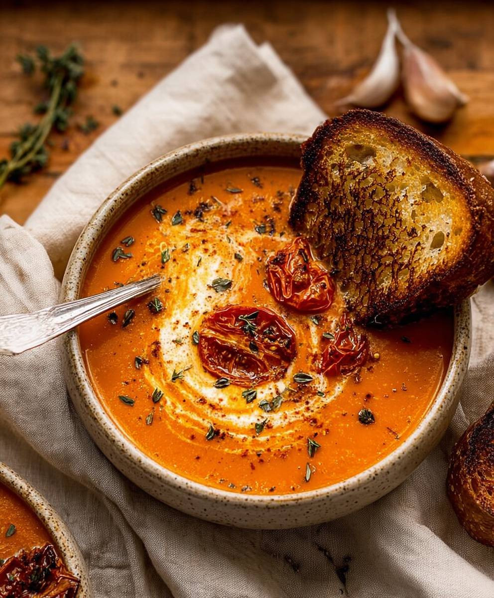 Roasted Garlic Tomato Soup