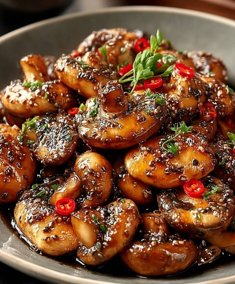 Black Pepper Chicken Mushrooms