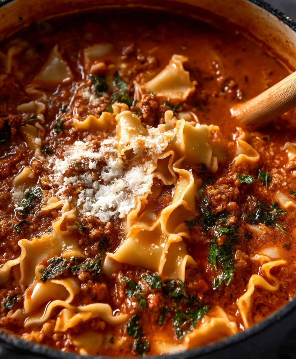 One Pot Lasagna Soup