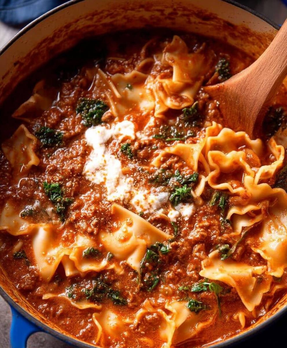 One Pot Lasagna Soup
