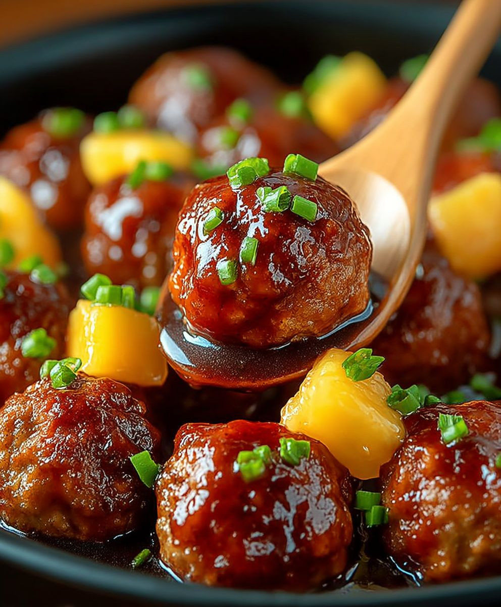 Hawaiian Meatballs Crockpot