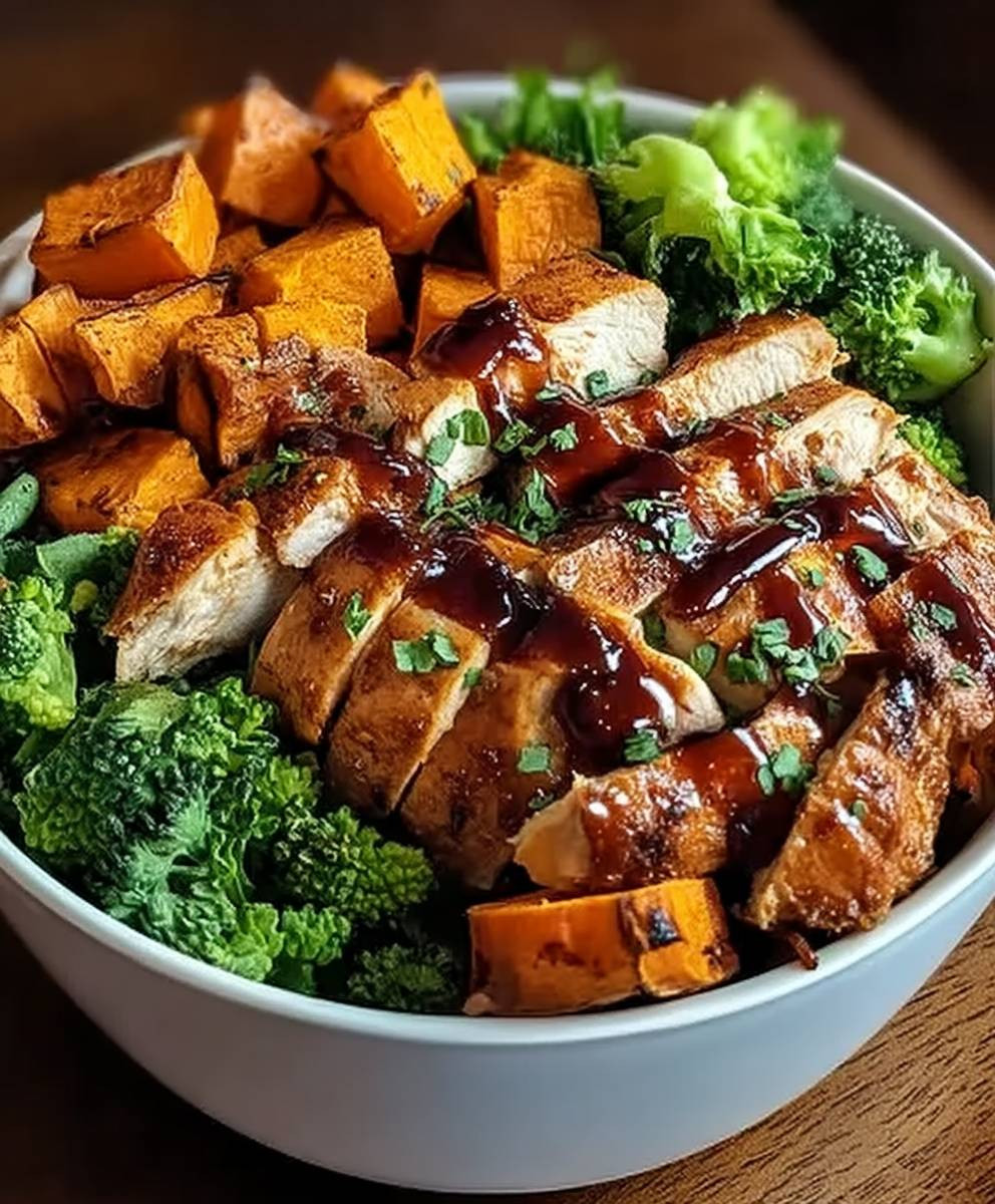 BBQ Chicken Sweet Potato Bowls