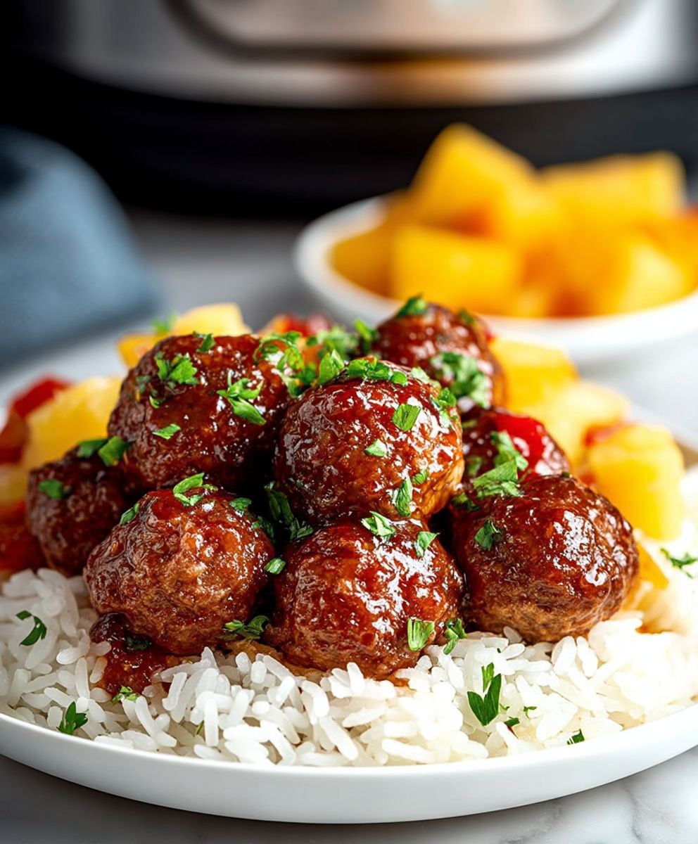 Hawaiian Meatballs Crockpot