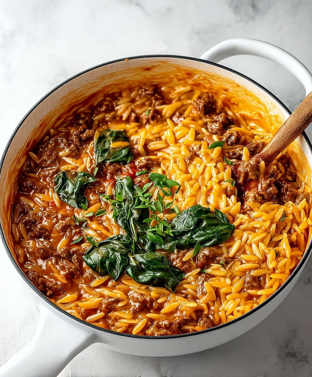 Ground Beef Orzo