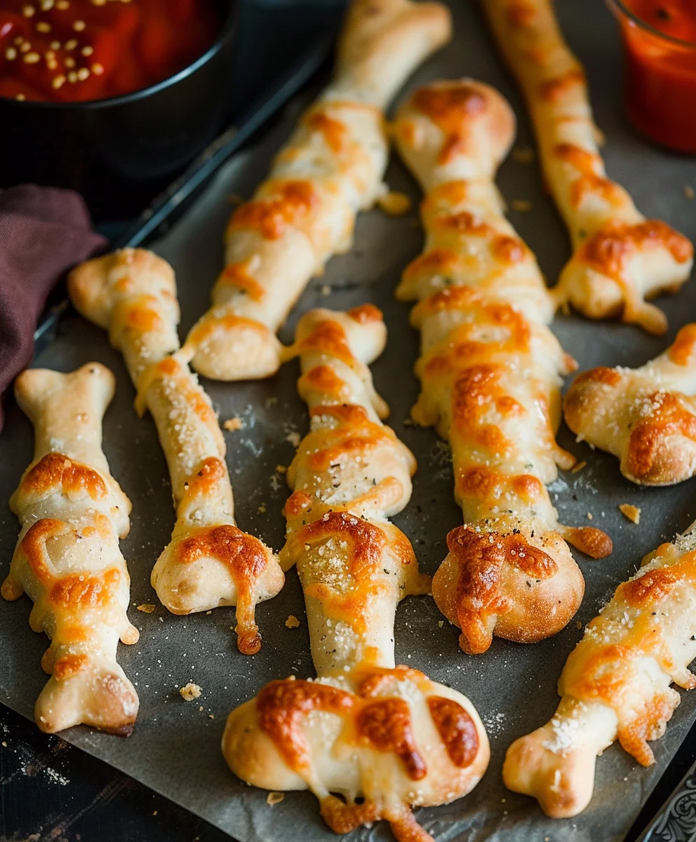 Cheesy Halloween Breadstick Bones: Spooky & Delicious!