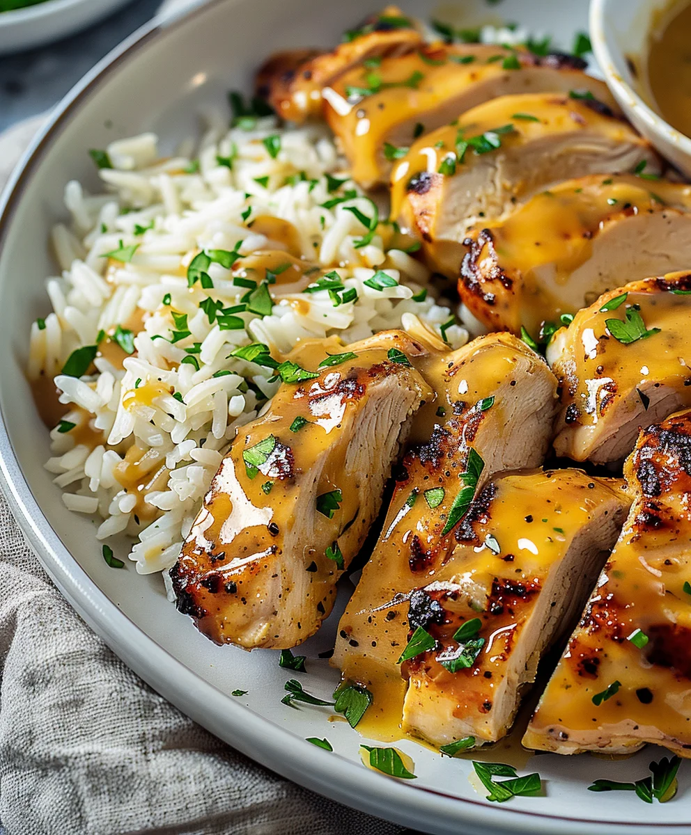 Delicious Honey Mustard Chicken with Rice - Easy Dinner