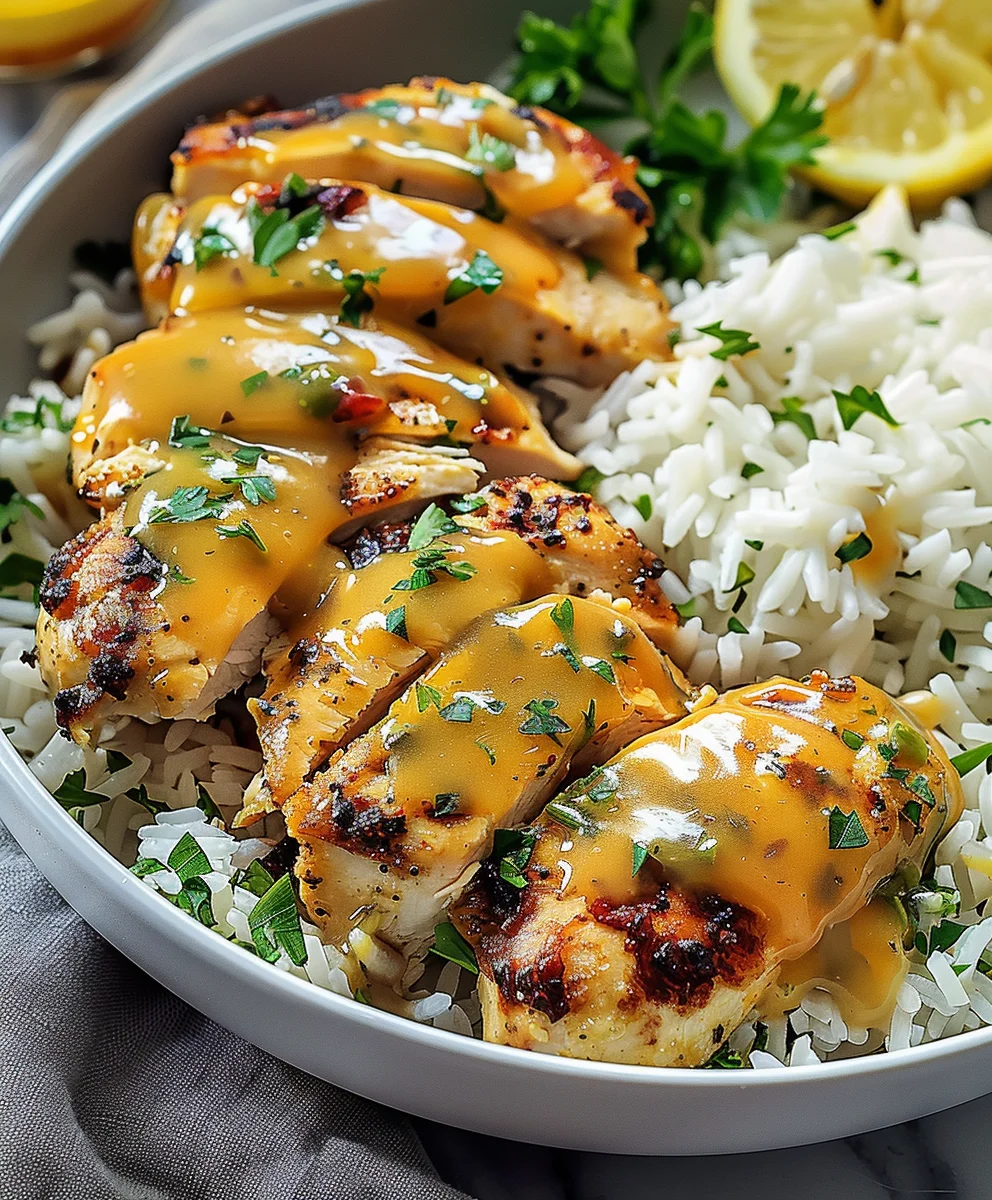 Delicious Honey Mustard Chicken with Rice - Easy Dinner