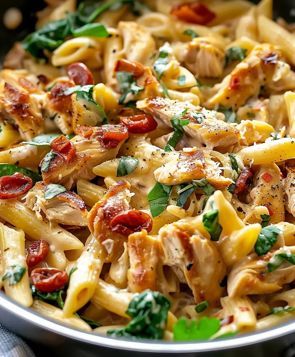 Savory Tuscan Chicken Pasta: Secret Cottage Cheese Twist!