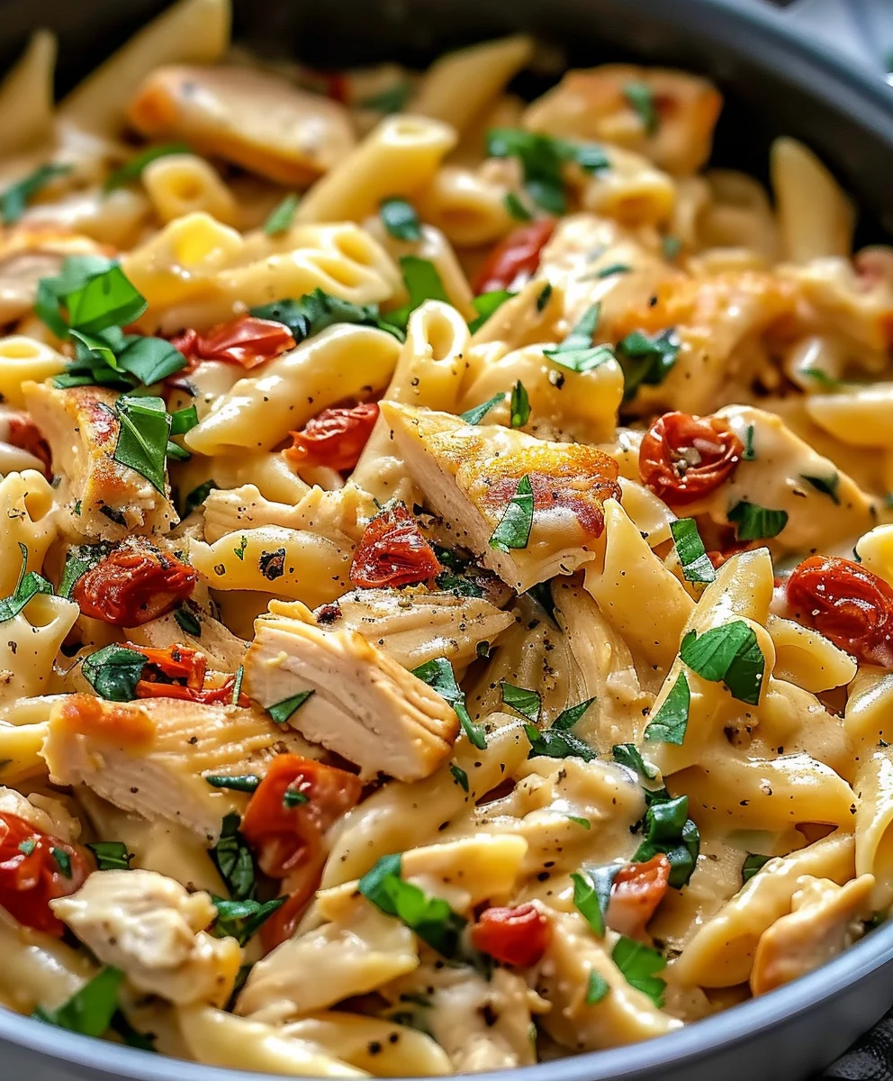 Savory Tuscan Chicken Pasta: Secret Cottage Cheese Twist!