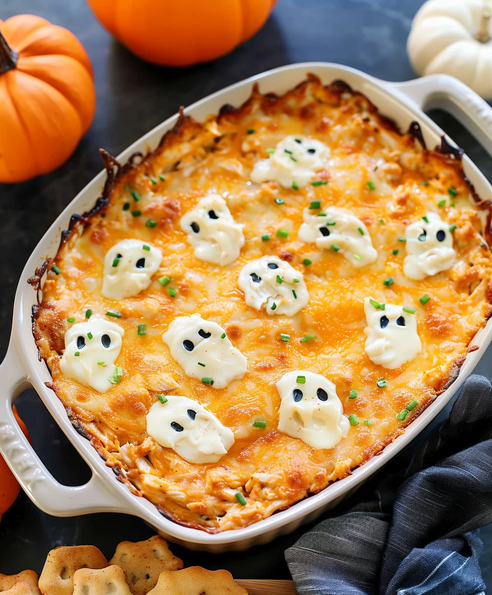 Best Halloween Buffalo Chicken Dip for a Frightfully Good Feast!