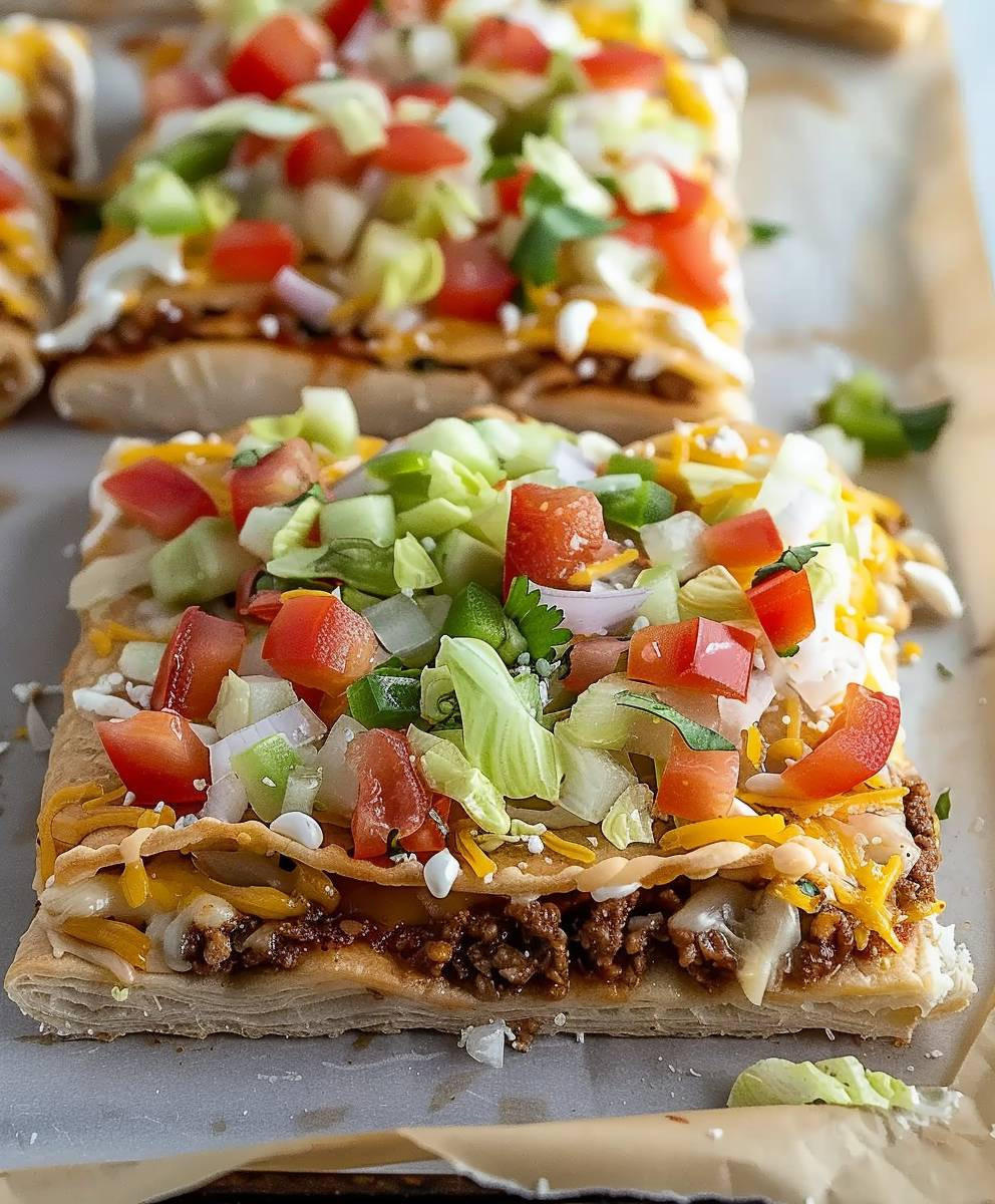 Crescent Roll Taco Pizza