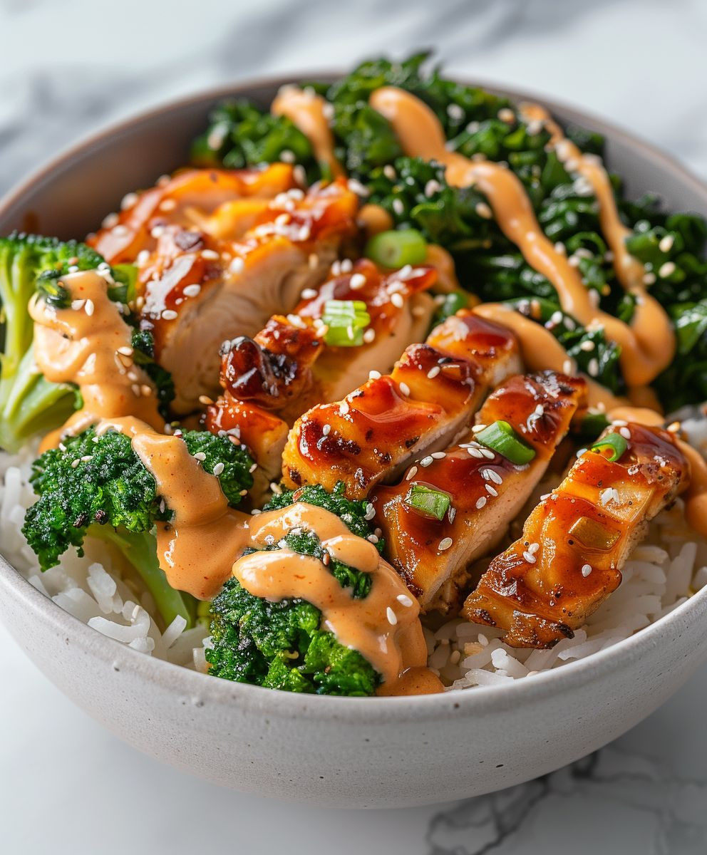 Sticky Chicken Bowls