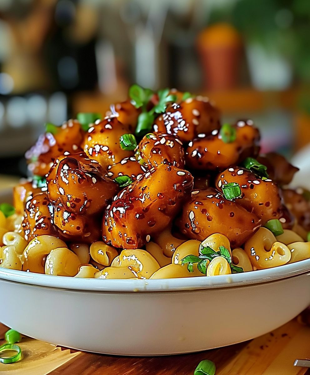 Spicy Honey Chicken Mac Cheese