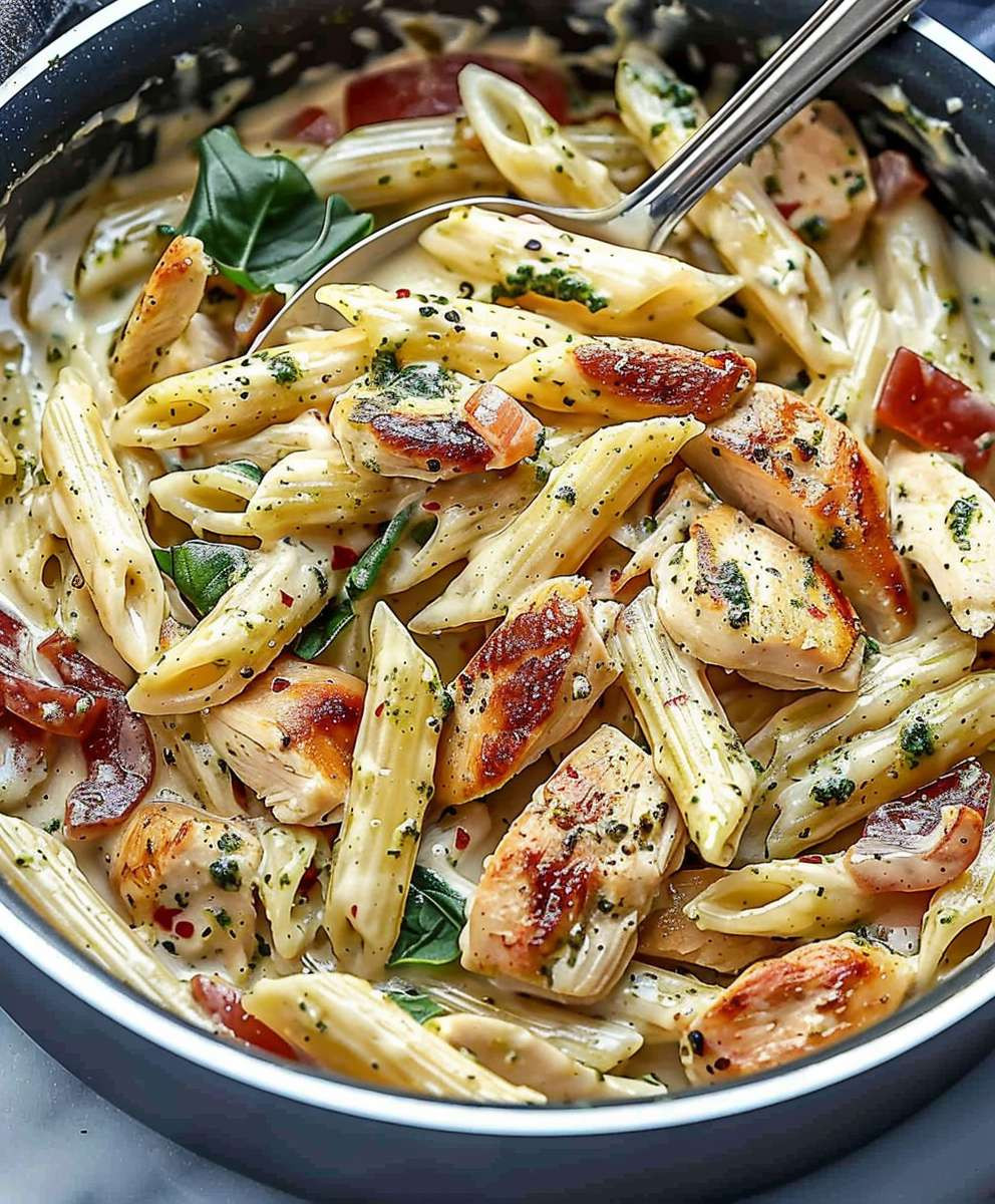 Creamy Pesto Chicken Pasta