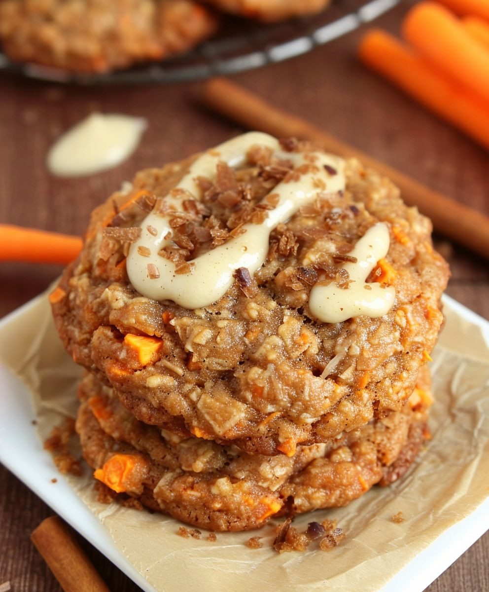 Carrot Cake Oatmeal Cookies