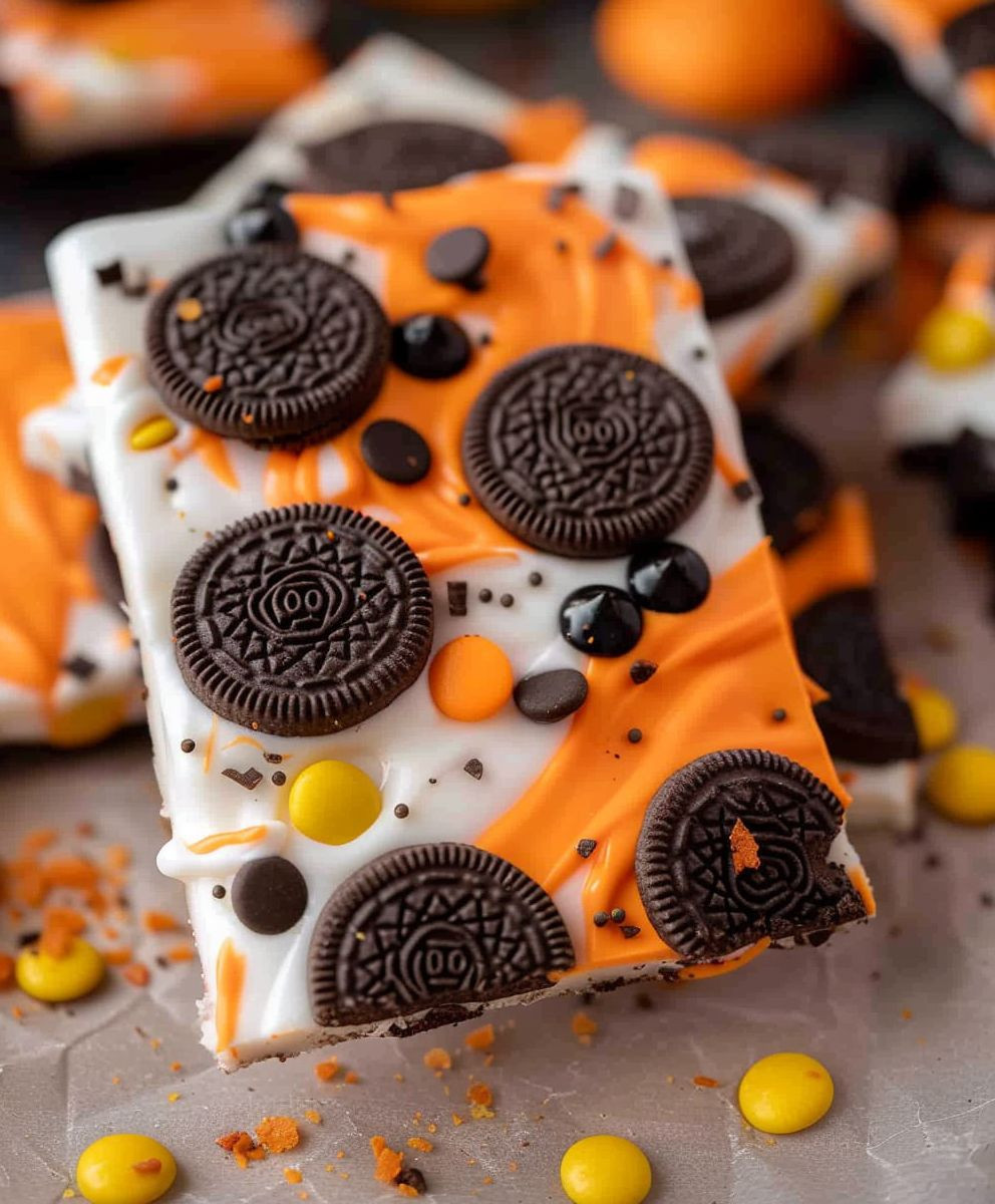 Halloween Oreo Bark