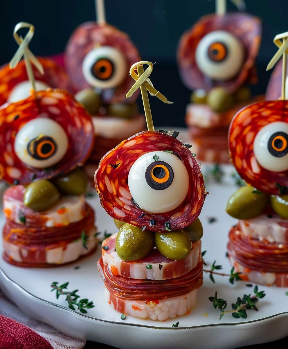 Halloween Salami Appetizer