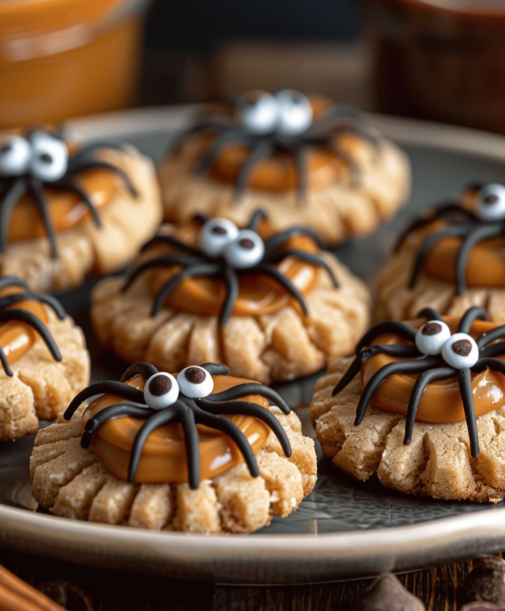 Peanut Butter Spider Cookies