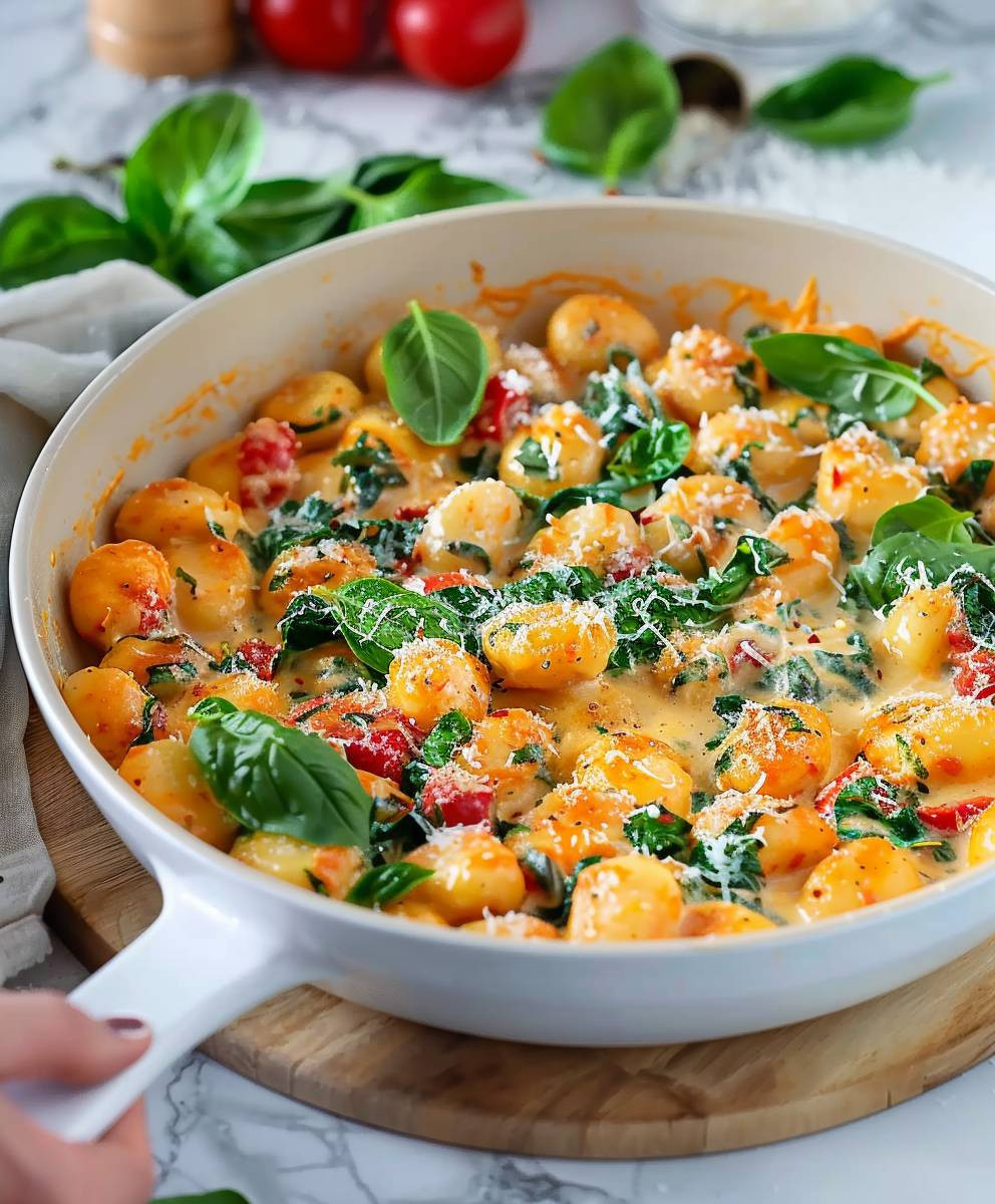 Gnocchi Tomato Spinach Pan