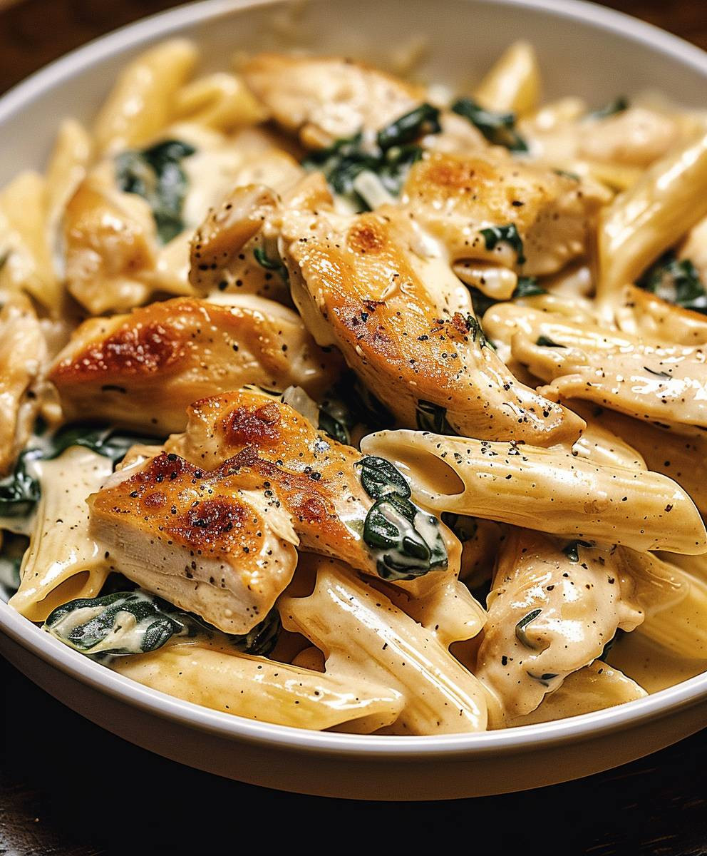Creamy Spinach Chicken Pasta