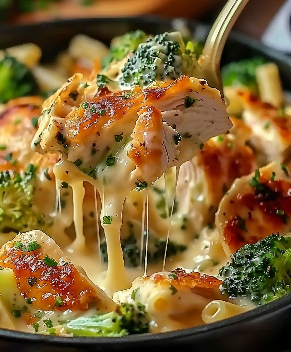 Chicken Broccoli Alfredo Bake