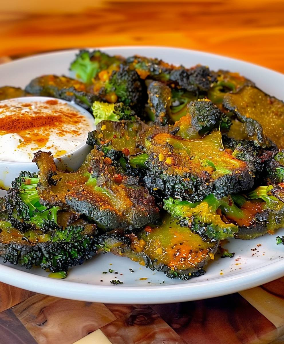 Smashed Broccoli Chips