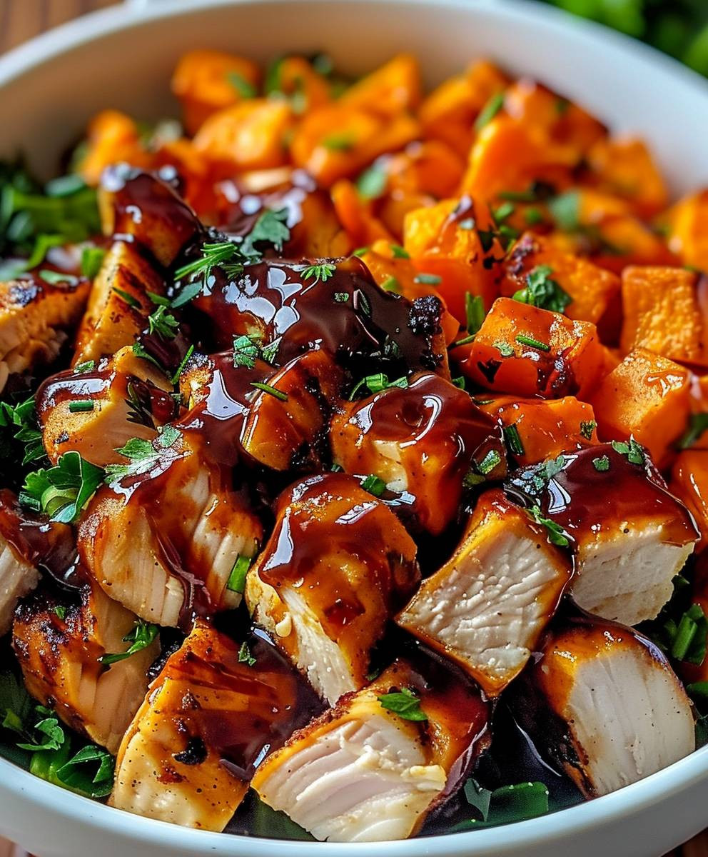 BBQ Chicken Sweet Potato Bowl