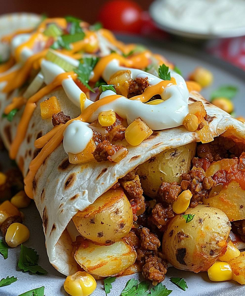 Potato Burritos Cheesy