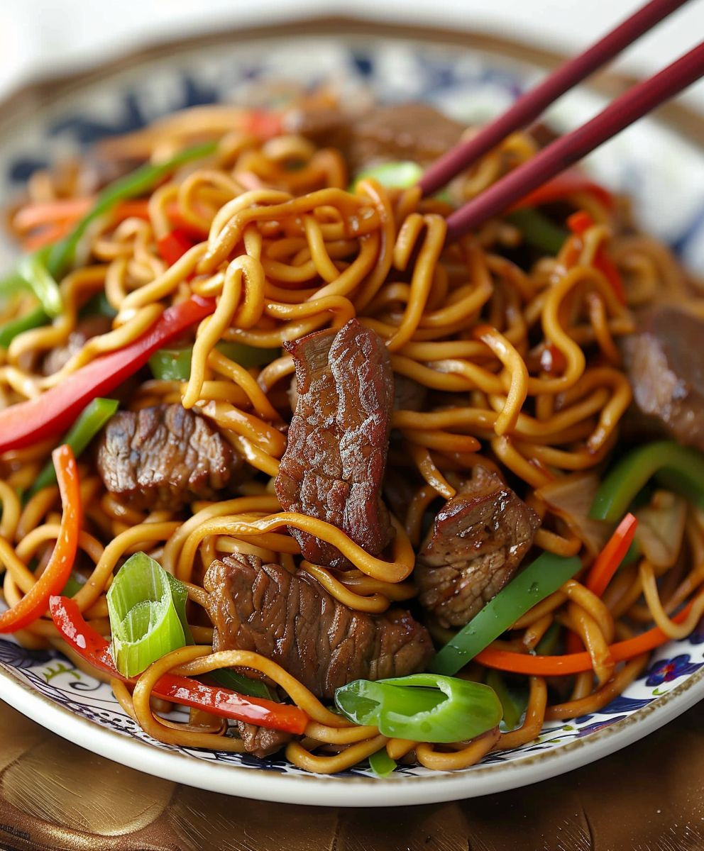 Beef Lo Mein Noodles