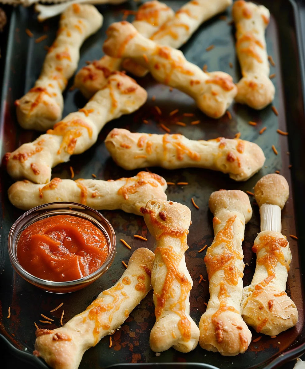 Cheesy Halloween Breadstick Bones: Spooky Fun Recipe!