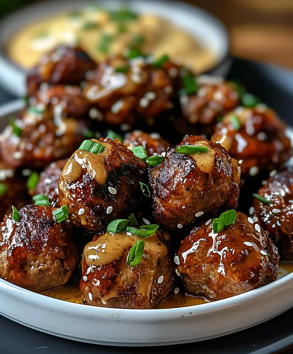 Sweet & Savory Korean BBQ Beef Meatballs Recipe
