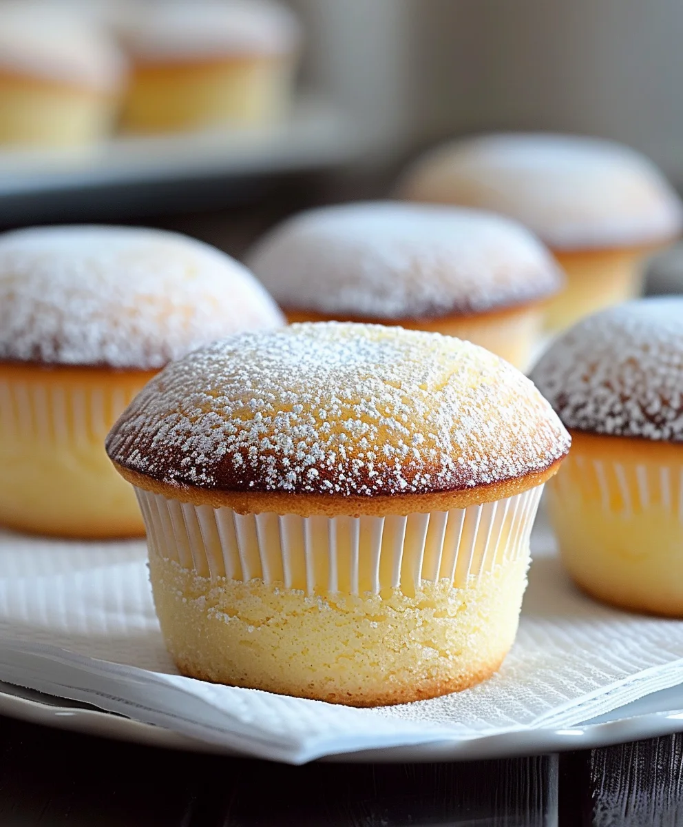 Cloud-like Fluffy Japanese Cotton Cheesecake Cupcakes