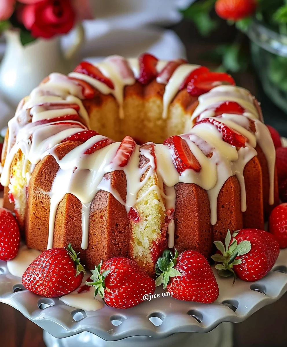 Ultimate Strawberry Cream Cheese Pound Cake Recipe