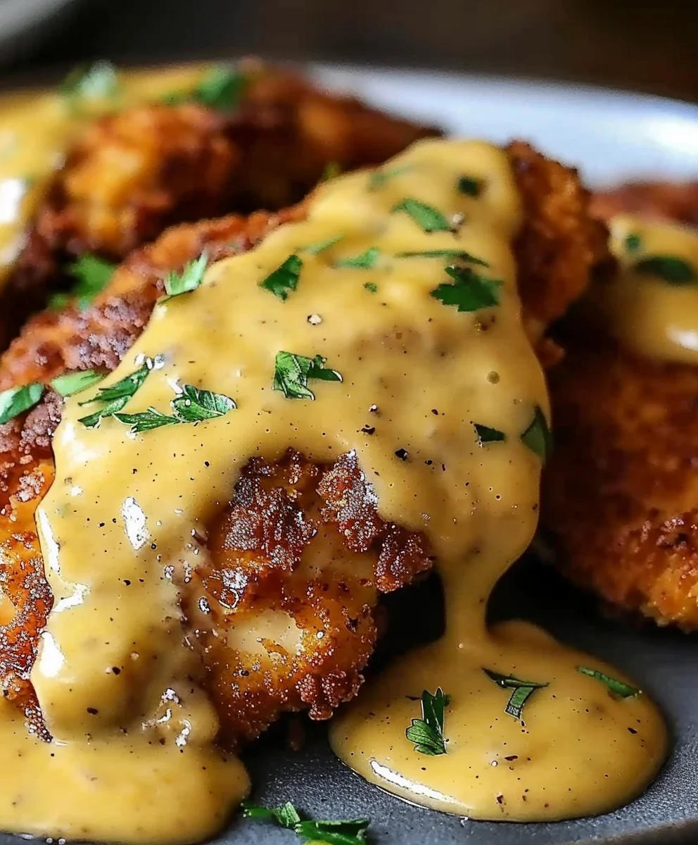 Pretzel Chicken With Mustard Cheddar Sauce An Amazing Ultimate Recipe