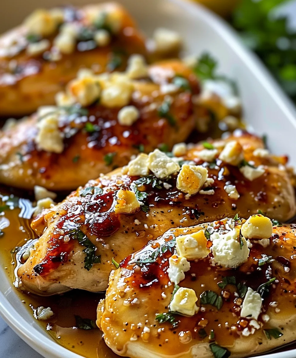 Hot Honey Feta Chicken Dish