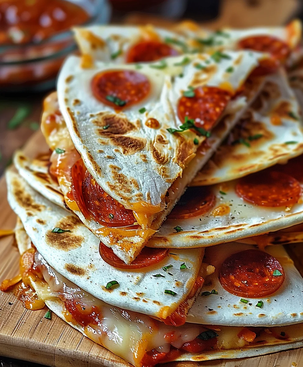 Beef Pepperoni Pizza Quesadillas: Easy Recipe!
