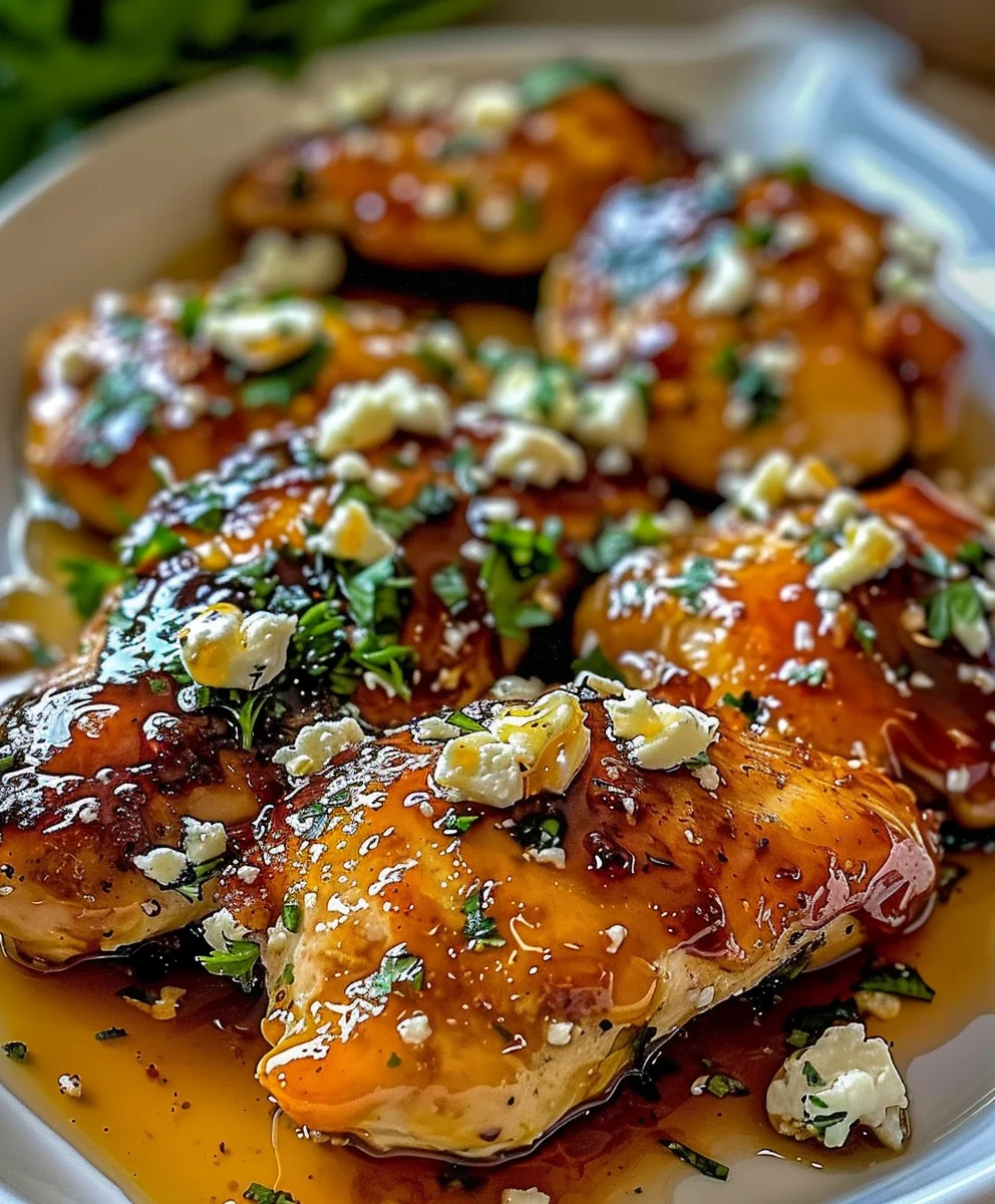 Hot Honey Feta Chicken: Sweet & Spicy Dinner Delight!