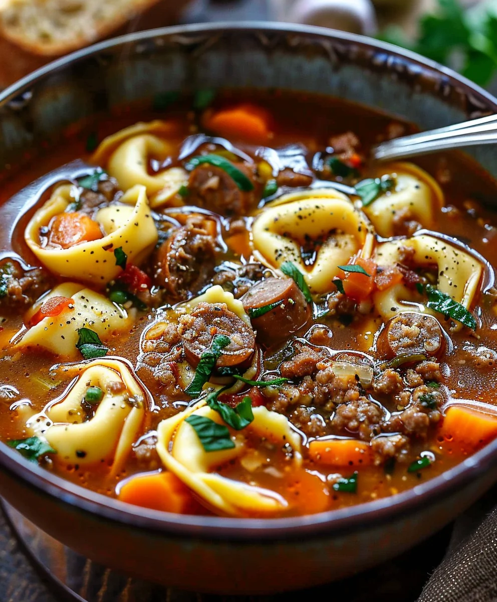 Autumn Tortellini Soup with Savory Sausage: Easy Recipe