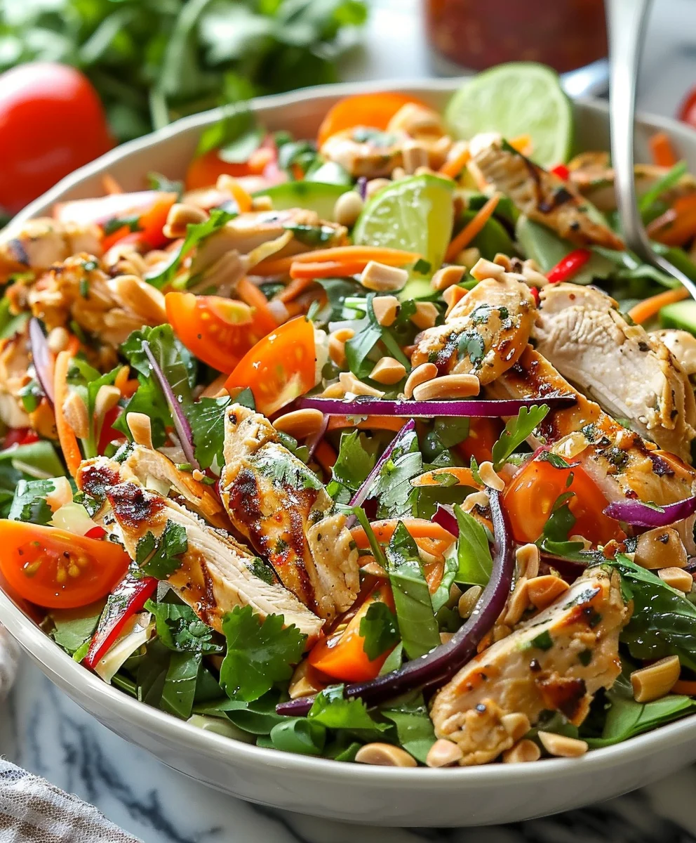 Easy Thai Chicken Salad Recipe - Fresh, Healthy & Flavorful