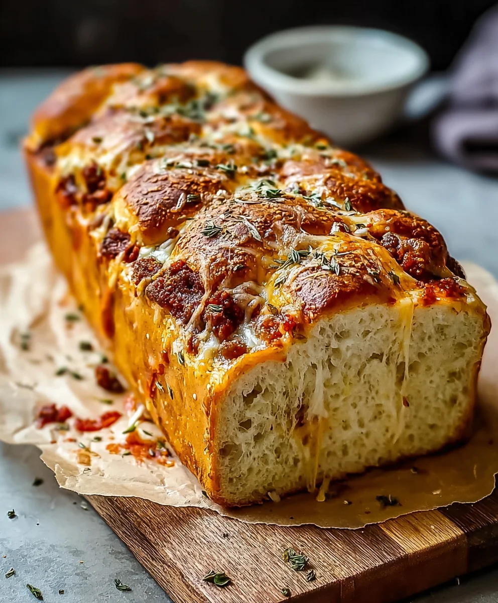 Cheesy Garbage Bread: Amazing Beef & Cheese Pull-Apart Loaf