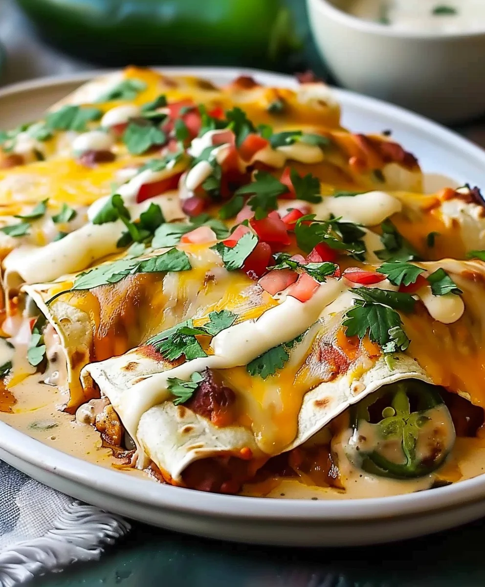 Jalapeno Popper Cheesy Chicken Enchiladas – Spicy & Easy!
