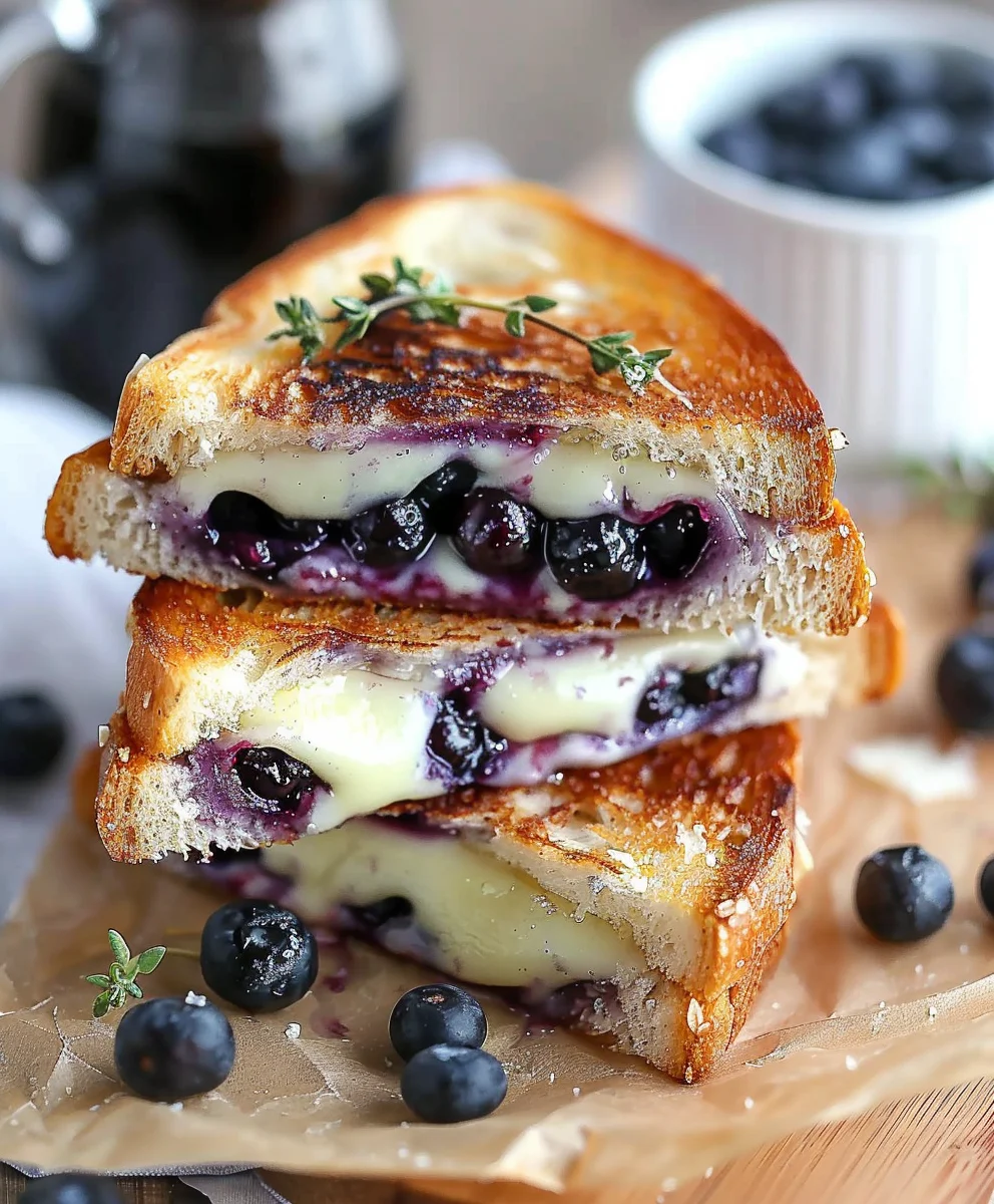 Crispy Blueberry Grilled Cheese