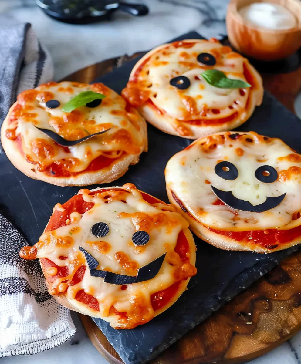 Quick & Easy Mini Halloween Pizzas: Spooky Treats for All!