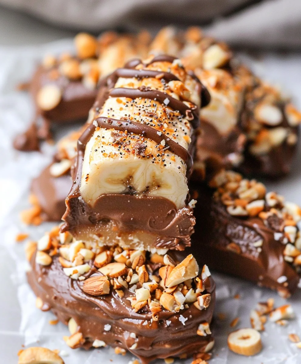 Healthy Frozen Banana Snickers