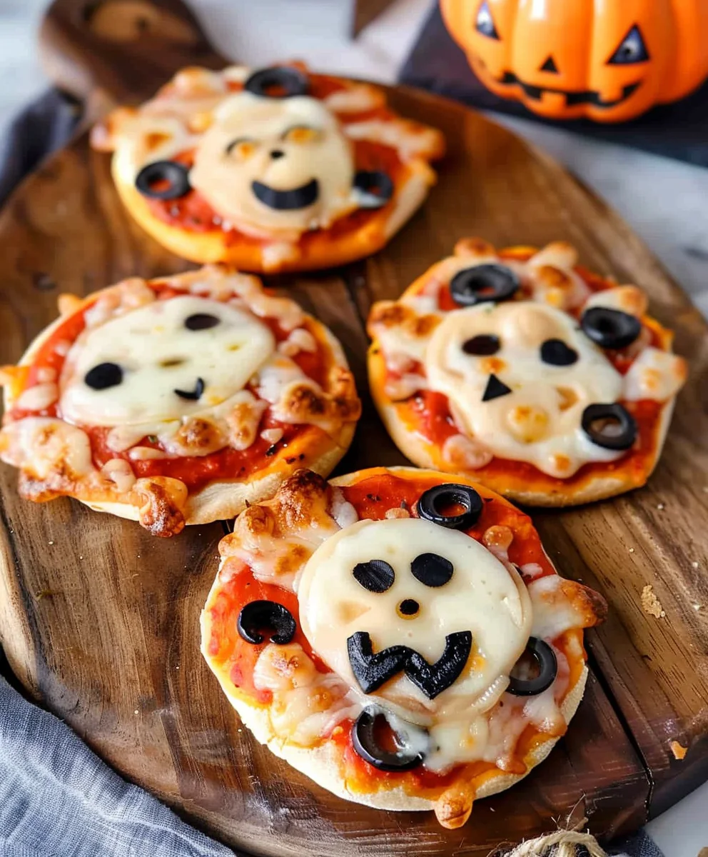 Quick & Easy Mini Halloween Pizzas: Spooky Treats for All!