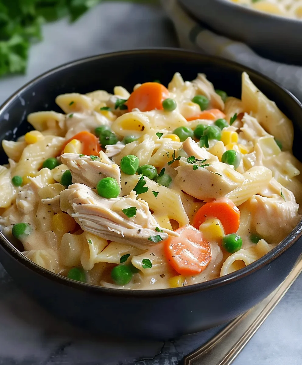 Quick Chicken Pot Pie Pasta: Fast & Creamy Comfort